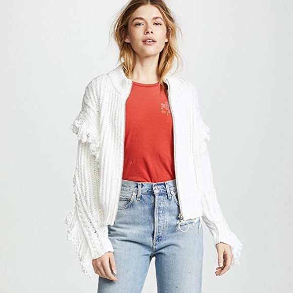 NWT Wildfox Christophe Zip Up Sweater Cardigan